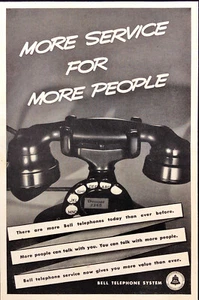 1938 Bell Telephone System Vintage Print Ad Old Rotary Phone - Picture 1 of 1