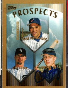 Chris Truby auto 1999 Topps card bb1381