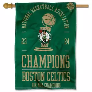 Boston Celtics 2023 2024 18x Finals NBA Champions 28 in x 40 in House Banner - Picture 1 of 3