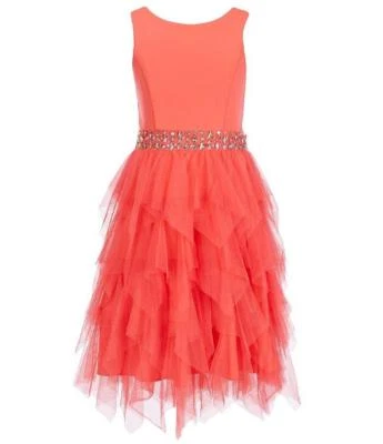 Vestido de hadas Tween Diva® Little Girl 6 Coral Cuentas Cintura Nuevo con etiquetas Foto 1 de 3