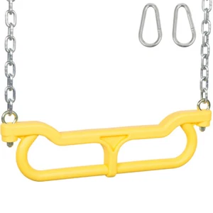 SWING SET STUFF COMBO TRAPEZE WITH 3 FT UNCOATED CHAIN YELLOW accessories 0263 - Picture 1 of 2