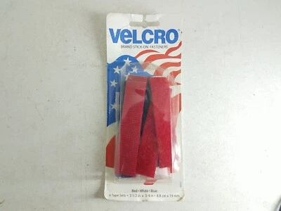 Velcro Red White And Blue Six Tape Set Three And A Half Inch By 3/4 Inch - Image 1 of 4