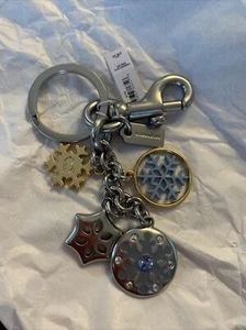 Coach Snowflake Cluster Bag Charm Keychain Silver/ Multi  NWT. Just Released - Picture 1 of 1