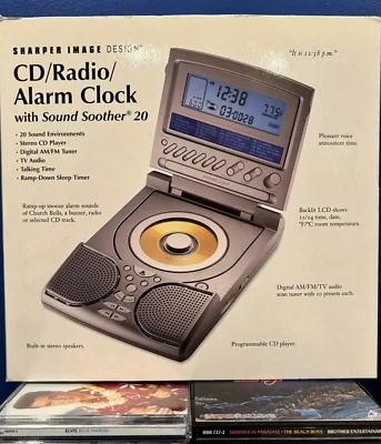 Sharper Image Portable CD Player w/Sound Soother SI785  Clock DC Adaptor # 2136 - Image 1 of 3