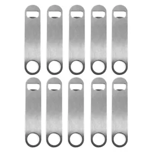 10 Pack Speed Beer Bottle Openers Bartenders Party Stainless Steel (10 Silver) - Picture 1 of 9