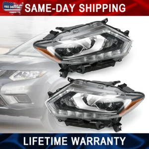 New w/o Auto Control LED For 2014-2016 Nissan Rogue Headlight Left & Right Side - Imagen 1 de 12