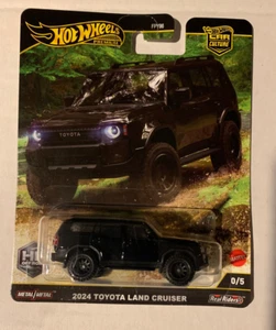HOT WHEELS PREMIUM CAR CULTURE 2024 TOYOTA LAND CRUISER BLACK CHASE 0/5 NEW - Picture 1 of 4