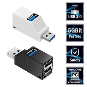 USB 3.0 Hub 3 Ports Mini Splitter High Speed Data Transfer For PC Laptop 