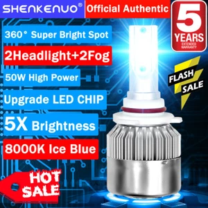 For Toyota RAV4 2016 2017 2018 - 4PC 8000K LED Headlight + Fog Light Combo Bulbs - Picture 1 of 15