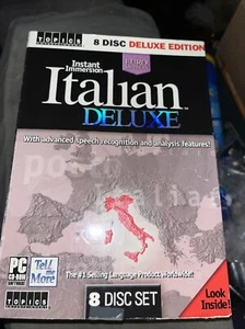 Instant Immersion Italian Deluxe Pc Cd Rom 8 Disc Set - Picture 1 of 2
