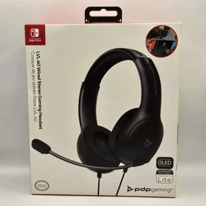 Nintendo Switch Gaming Headset LVL40 Wired Stereo Gaming Headphones Black - Picture 1 of 6