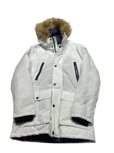 Club Room Mens Parka Coat Small White Solid - Picture 1 of 2