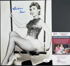 Foto firmada por Barbara Eden en blanco y negro 8x10 un autógrafo sueño con Jeannie certificado de autenticidad JSA - Imagen 1 de 1