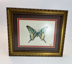 Marco dorado multicolor con estampado de mariposas enmarcado personalizado pequeño  - Imagen 1 de 6