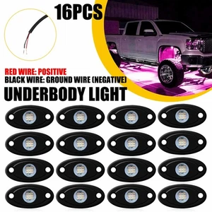 16X Waterproof Purple LED Rock Lights Underglow Neon Light Decor ATV UTV Car EXD - Picture 1 of 11