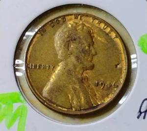 1946 Molti? MONETA CENTESIMO DI GRANO LINCOLN ERRORI FUORI DALLA MIA COLLEZIONE ORIGINALE - Foto 1 di 8