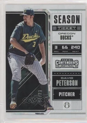 2018 Contenders Draft Picks Cracked Ice /23 David Peterson (Both Feet on Ground) - Image 1 of 2