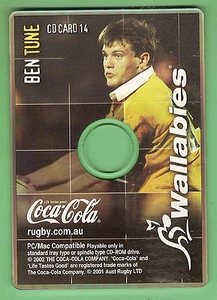 #D570.    BEN TUNE  RUGBY UNION COCA COLA CD ROM CARD #14 - Picture 1 of 2