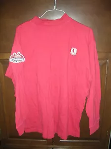 MEN'S USED ST LOUIS CARDINALS LS COTTON JERSEY,SIZE L, REEBOK, 2 PATCHES - Picture 1 of 3
