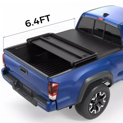 Cubierta Tonneau suave de 6,4 ft doble pliegue para Dodge Ram 2500 3500 2003-2024 plataforma de camioneta Foto 1 de 4