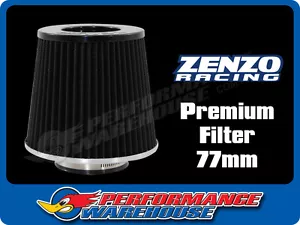 Zenzo Racing 3 Inch 77mm Performance Pod Air Filter Black Top Black Filter - Picture 1 of 6