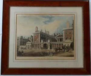 London Print, View of the Admiralty, Date 1818, Original,  Artisan frame. - Bild 1 von 9