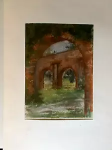 Franz Ehmke 1928-2018 GDR Painter° Himmmeplpfort Ruins Convent Pastel Church - Picture 1 of 5