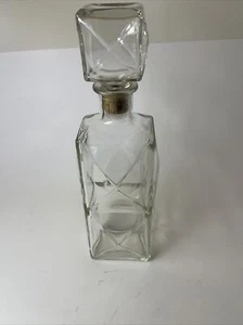 antigua jarra de whisky tequila seagrams cuatro rosa botella de vidrio - Imagen 1 de 6