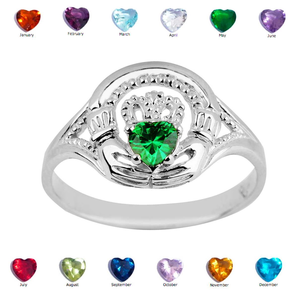 925 Sterling Silver Ladies Claddagh 