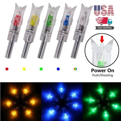 6PCS LED Lighted Nocks for Crossbow With .300/7.62mm Inside Diameter Nocks Arrow - Image 1 of 4