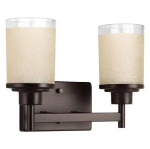 Progress Lighting P2977-20 Alexa 13 in. 2-Light Antique Bronze Bath Vanity Light - Picture 1 of 7