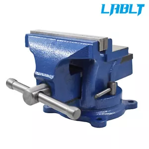 LABLT 5" Bench Vise with Anvil Swivel Locking Base Table Top Clamp Heavy Vice - Picture 1 of 10