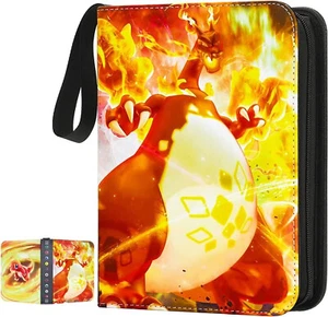 Card Binder Pokemon Cards Binder Holder Fits 400 Cards w/ 50 Removable Sleeves - Picture 1 of 9