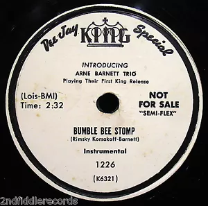 ARNE BARNETT TRIO-Bumble Bee Stomp-Museum Quality Jazz Blues DJ 78-KING #1226 - Picture 1 of 2