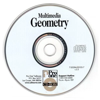 Mathematics Geometry v.3.5 (PC-CD, 1998) for Windows - NEW CD in SLEEVE - Image 1 of 2
