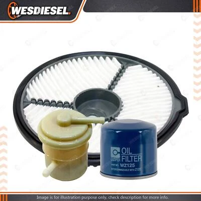 Oil Air Fuel Filter Service Kit fits Holden Barina MF MH 1.3L 1989-1994 - image 1 of 2