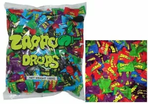 Zappo Drops 1kg Assorted Flavours 240 Halloween Party Favors Candy Buffet Bulk - Picture 1 of 3