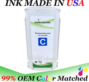 Remanufactured HP 72 Cyan ink tank C9371A for HP Designjet T1300 printer - Picture 1 of 3