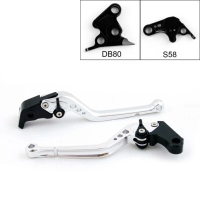 Long Brake Clutch Levers For Aprilia TUONO V4R 2011-2014 Silver #8 Foto 1 de 4