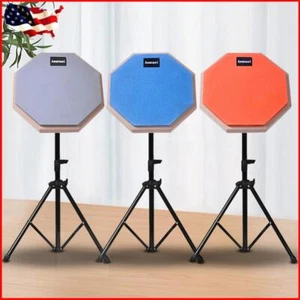 8 Inches Drum Practice Pad with Adjustable Stand Dumb Drum Shock‑Absorbent - Picture 1 of 20