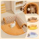 2-in-1 Cat Bed Play Tunnel Portable Cat Sleeping Mat For Cats Bunny Outdoor T4E9