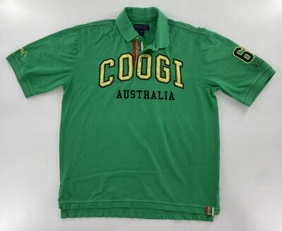Coogi Shirt Youth Extra Large Green Polo Australia Short Sleeve Stitch Boy 18-20 - Image 1 of 4