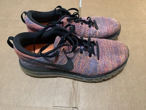 Nike Flyknit Max Air Photo Blue Total Crimson 620469-404 11.5 Mens 45.5 2016 - Picture 1 of 12