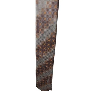 EUC Kenneth Cole Reaction Men's Bronze, Cream, Silver Patterned Silk Tie, T82 - Picture 1 of 6