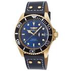 Invicta 22076 Gents Blue Dial Blue Leather Strap Dive Watch