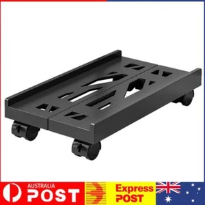 Computer Tower Stand with 4Caster Wheel PC Tower Stand Holder CPU Holder (Black) - Picture 1 of 8