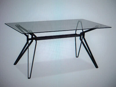 Esstisch Gartentisch Tisch Tivoli Glastisch Metall Signal - Bild 1 von 4