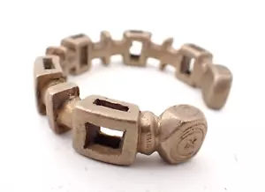 20. Jh. Nigerianisches durchbohrtes Geld Sklaven Armband Nupe Tuareg Stammesschmuck #6 - Bild 1 von 12
