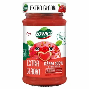 (EUR.13,34/1kg) Lowicz Konfitüre/Marmelade100% Frucht extra glatt Erdbeere 235g - Bild 1 von 1