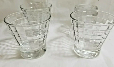 4 Crown Royal Round Tumbler Rocks Highball Diamond-Cut Glasses Barware - Image 1 of 4